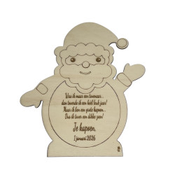 Houten nieuwjaarsbrief -...