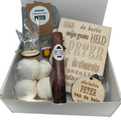 Geschenkbox liefste Peter - HELD - sokken