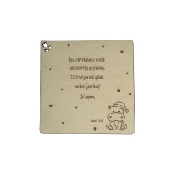 Houten nieuwjaarsbrief -...