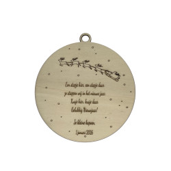 Houten nieuwjaarsbrief -...