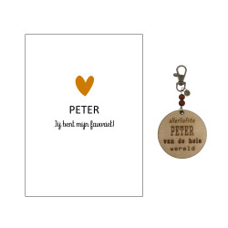 Sleutelhanger Peter jij bent mijn favoriet