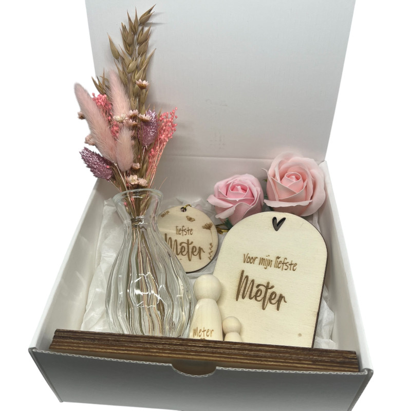 Geschenkbox liefste Meter mini vaasje