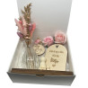 Droogbloemen en poppetjes geschenkbox | Gepersonaliseerd meter cadeau