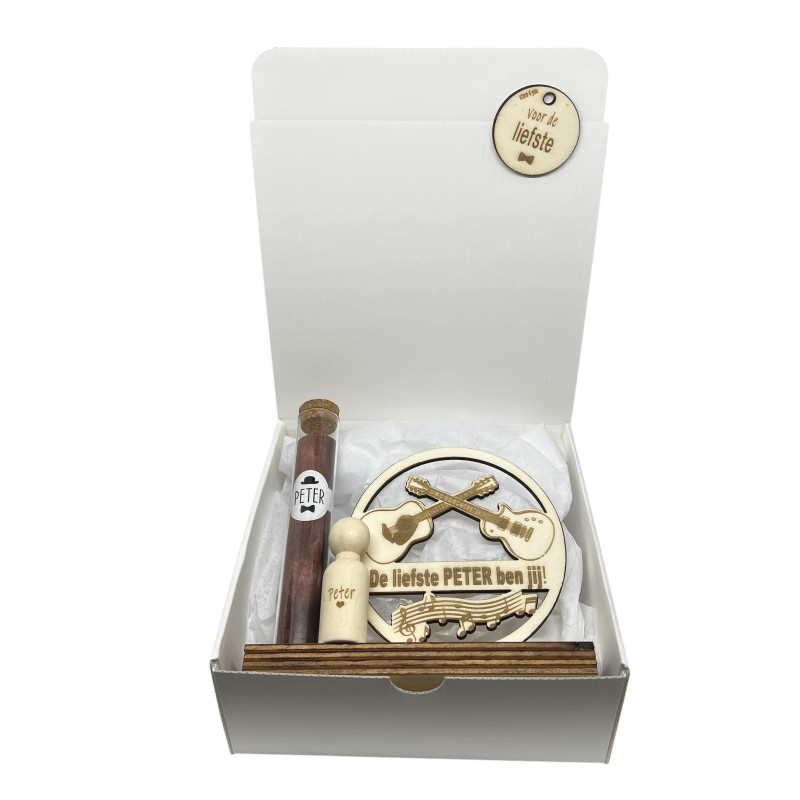 Geschenkbox gitaar - liefste peter