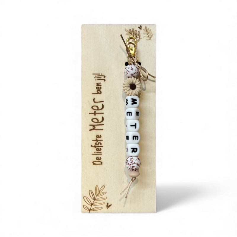 copy of Tekstbord "Wil jij mijn meter worden?" droogbloemen hartje roze