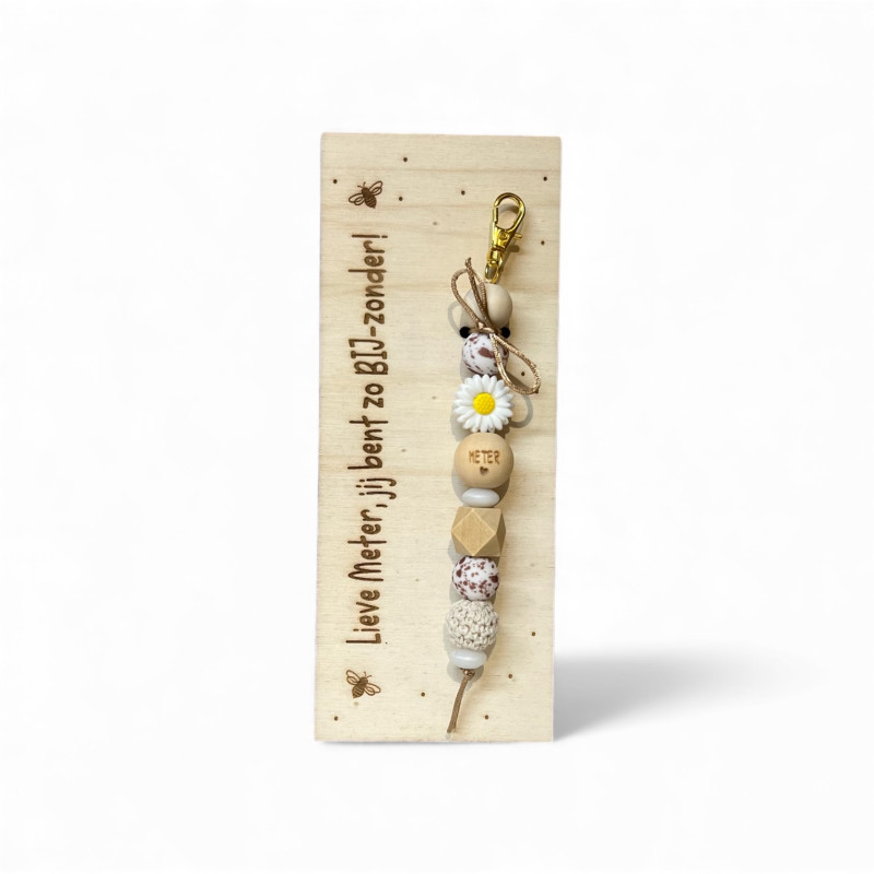 Sleutelhanger voetjes - beige