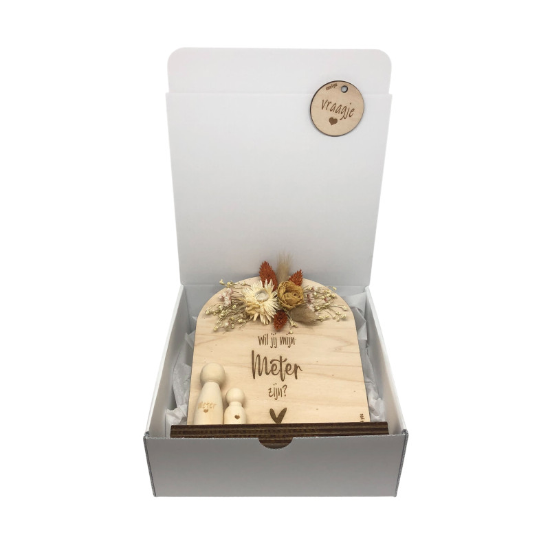 Geschenkbox - Meter - beige/ oranje