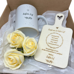 Geschenkbox mok en receptbordje