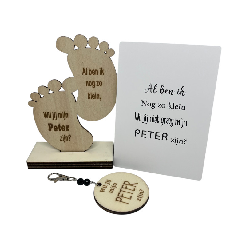 Geschenkbox voetjes - Peter - blauw