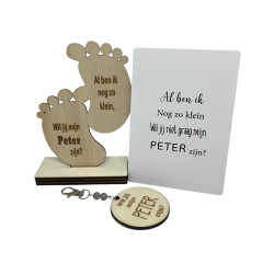 Geschenkbox voetjes - Peter - blauw