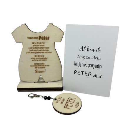 Geschenkbox romper - Peter - blauw