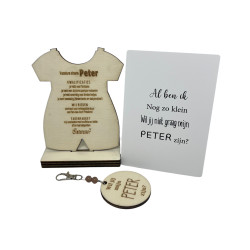 Geschenkbox romper - Peter - blauw