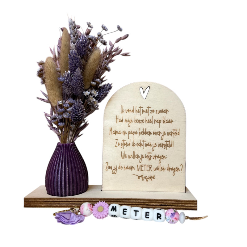 copy of Geschenkbox "Wil jij mijn Meter worden?" - roze