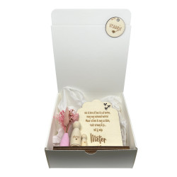 Peg doll - bloem - geschenkbox