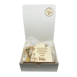 Peg doll - bloem - geschenkbox