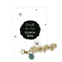 Sleutelhanger JUF | bloem