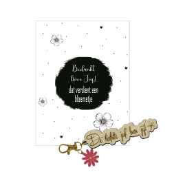 Sleutelhanger JUF | bloem
