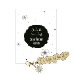 Sleutelhanger JUF | bloem