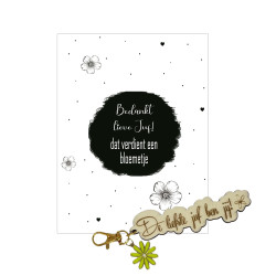 Sleutelhanger JUF | bloem