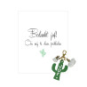 Sleutelhanger juf cactus
