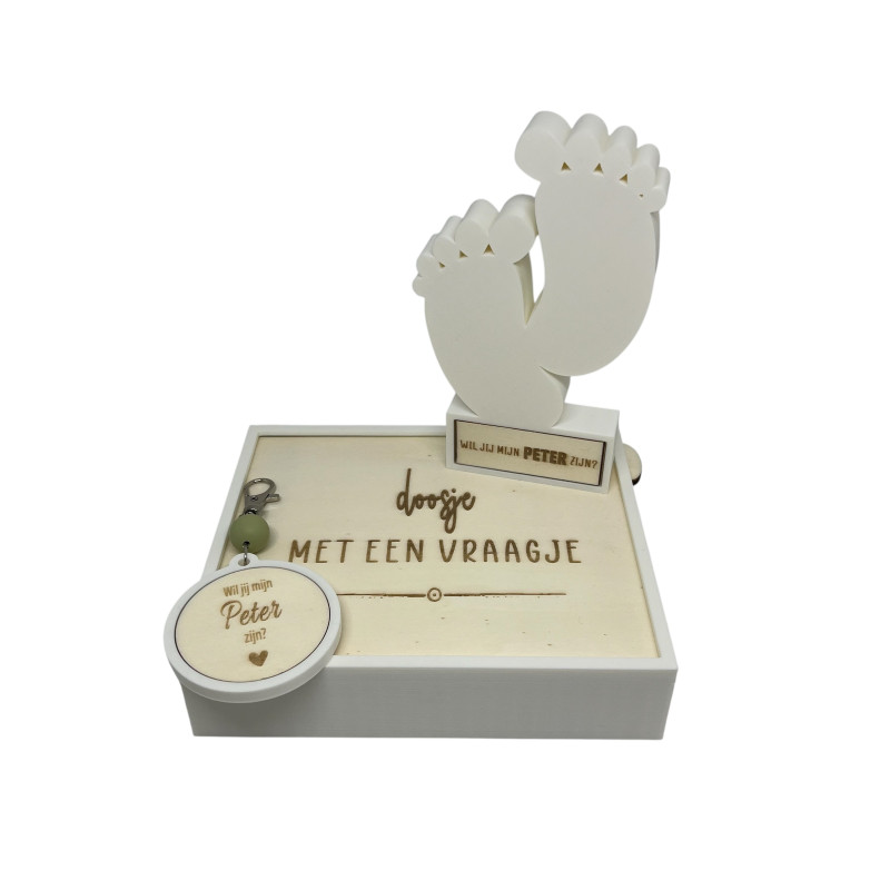 copy of Sleutelhanger "Wil je mijn meter worden?" hartjes