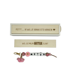 copy of Sleutelhanger Peettante wie ik ben Roze