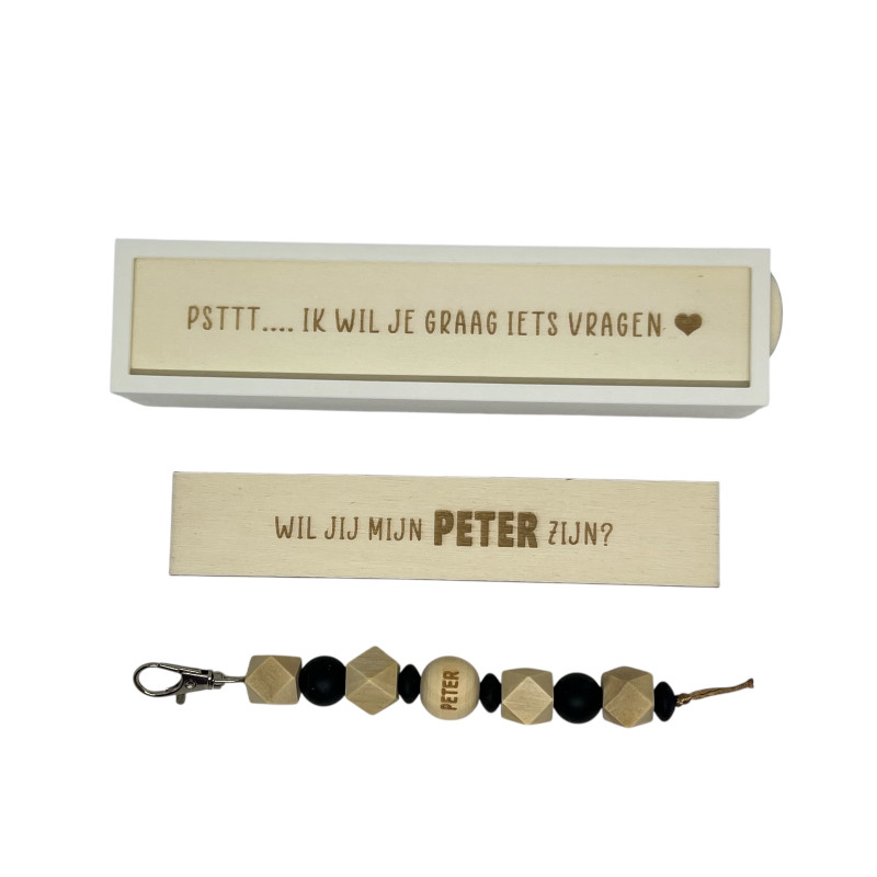 Sleutelhanger 3D wil je mijn Peter zijn?