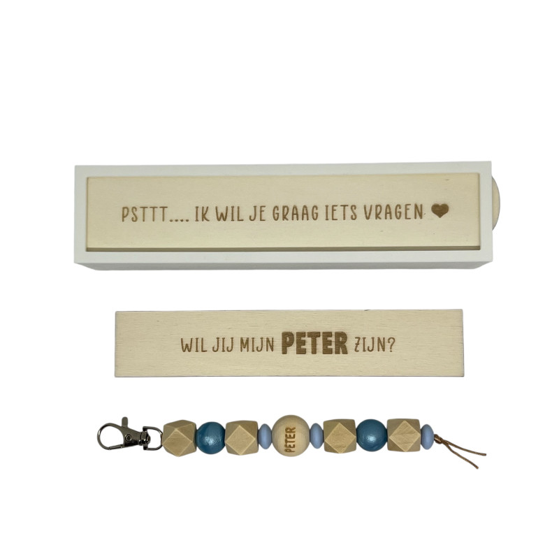 Sleutelhanger 3D doosje peter