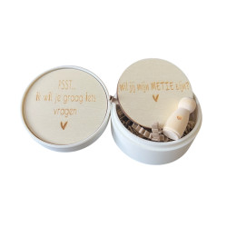 Houten doosje peg doll