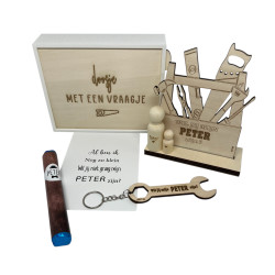 Geschenkbox gereedschap - peter - zwart