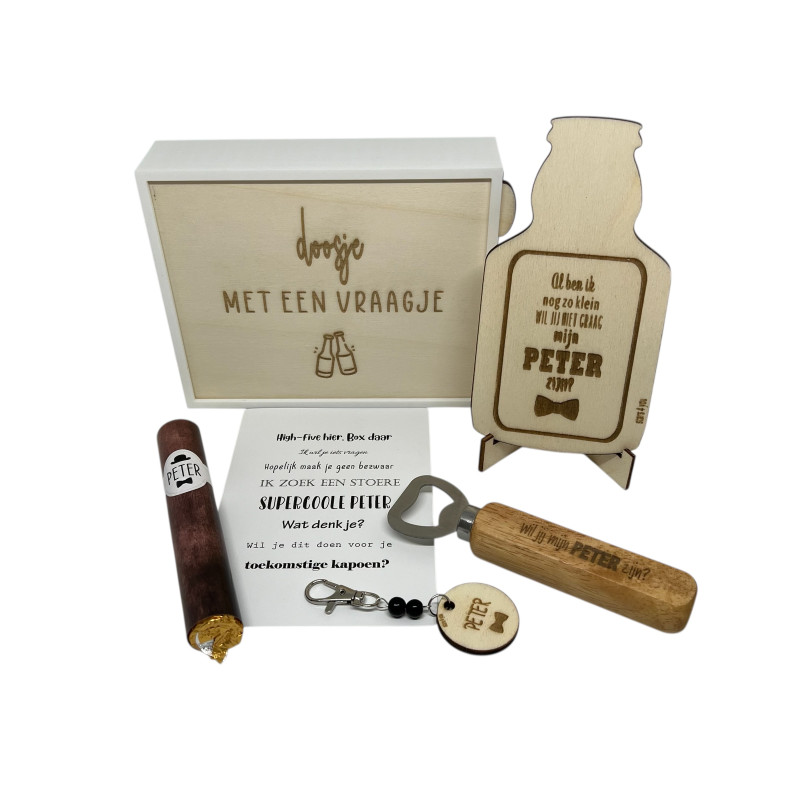 Geschenkbox bierfles - Peter