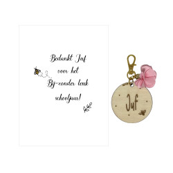 copy of Sleutelhanger JUF | zeester | blauw