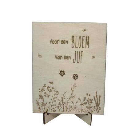 Oorbellen JUF - bloem