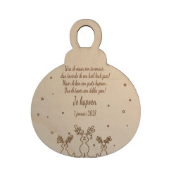 Houten nieuwjaarsbrief -...