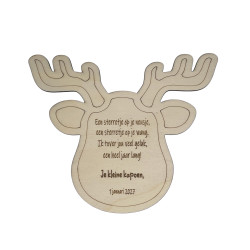 Houten nieuwjaarsbrief -...