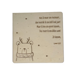 Houten nieuwjaarsbrief -...