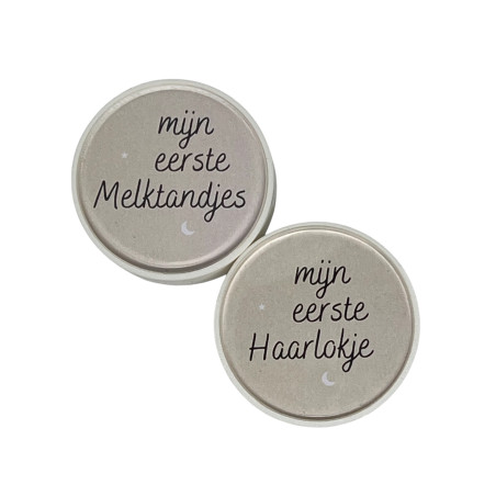Set Bewaardoosjes haarlokje en tandjes - maan en ster