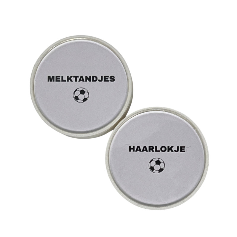 Set Bewaardoosjes haarlokje en tandjes - voetbal