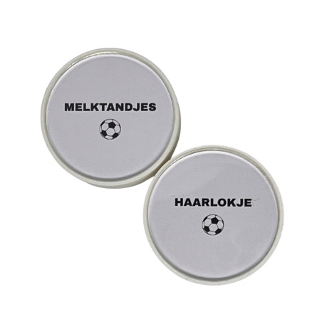 Set Bewaardoosjes haarlokje en tandjes - voetbal