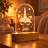 LED lamp kinderkamer unicorn bloemen