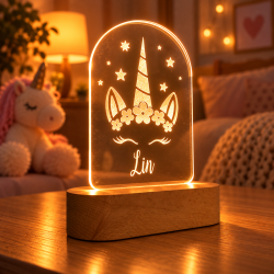 LED lamp kinderkamer unicorn sterren