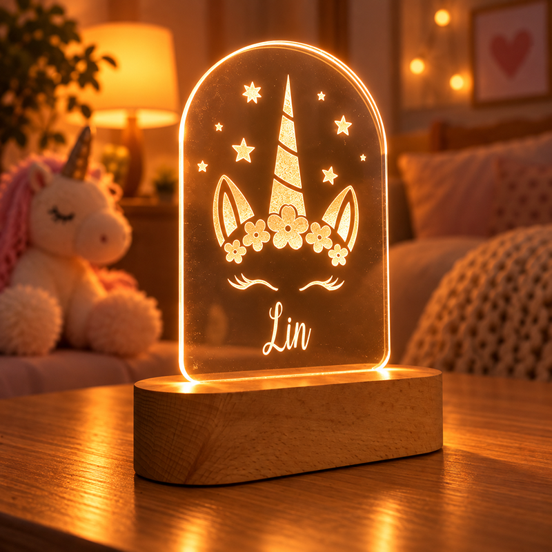 LED lamp kinderkamer unicorn sterren