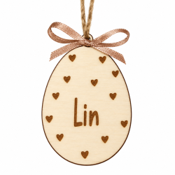 Houten paashanger hartjes