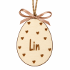 Houten paashanger hartjes