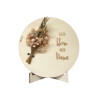 Houten bordje bloem mama