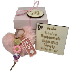 Cadeaudoosje pompom beige