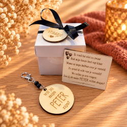 Cadeaudoosje met sleutelhanger | Gepersonaliseerd cadeau om Peter te vragen