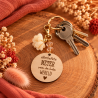 Sleutelhanger rond hout