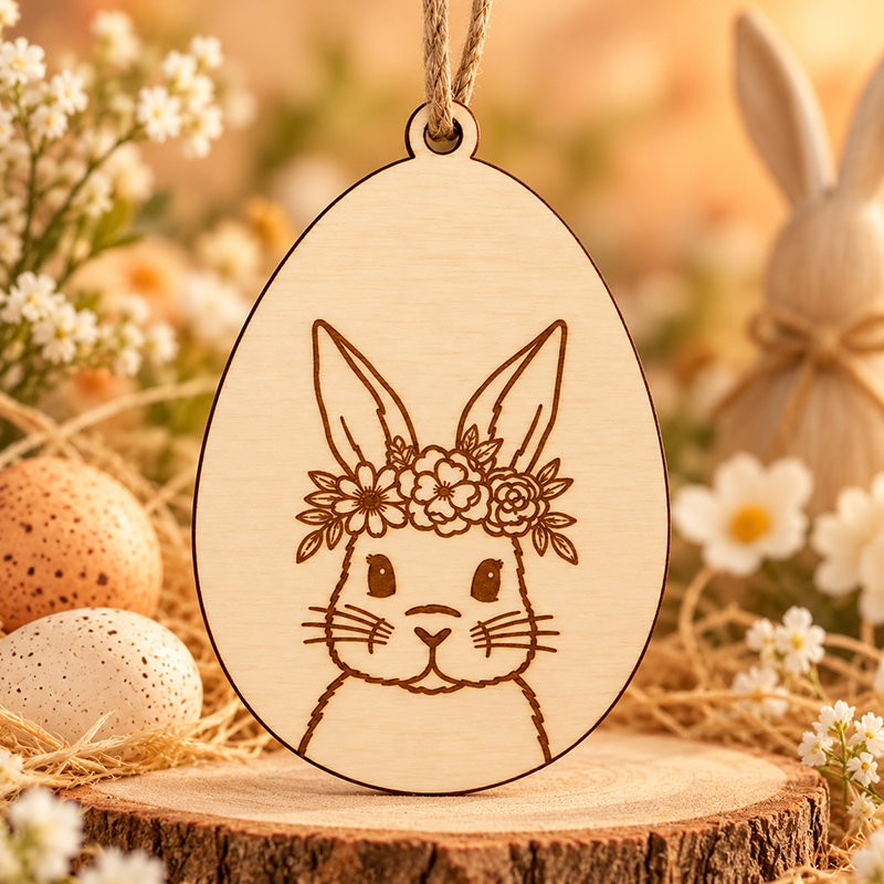 Houten paashanger bunny