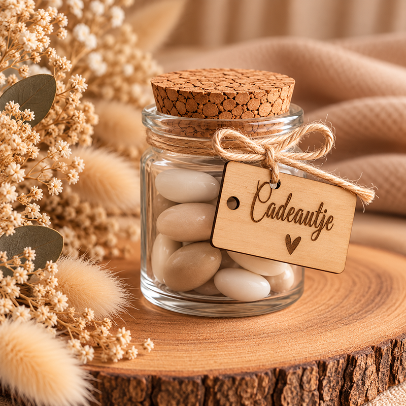 Naamlabel hout cadeautje